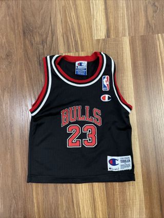 Michael Jordan Chicago Bulls Toddler Jersey Champion Vintage Nba Black Size 3t