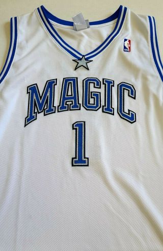 Reebok 2003 - 2008 Orlando Magic Tracy Mcgrady Home Authentic Jersey (size.  56)