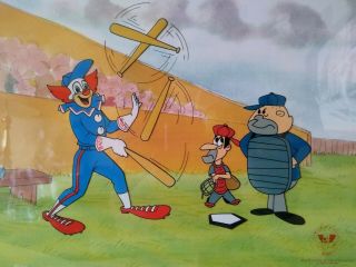 Bozo The Clown Juggling Baseball Bats Sericel Animation Cel Larry Harmon 1992