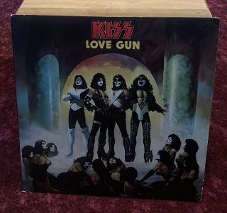 Vintage Kiss Love Gun Record Album,  1977 Kiss Band Album