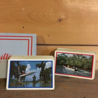 Hamilton Playing Cards Gee - Wizz At Cypress Gardens Wizard Outboard Motor Ed Dodd