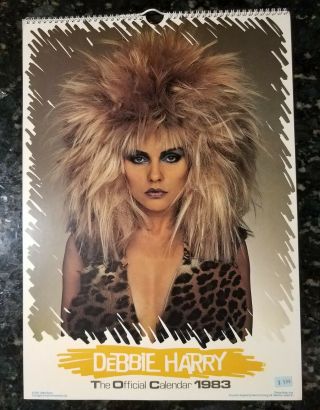 Blondie The Official 1983 Calendar Debbie Harry Rare 12x17 Photos
