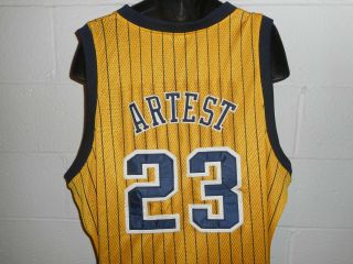 Vintage Reebok Authentic 23 Metta World Peace Ron Artest Indiana Pacers Jersey