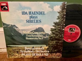 Emi/hmv Asd 3199: Ida Haendel,  Sibelius Violin Cto.  Etc.  Nm Tas