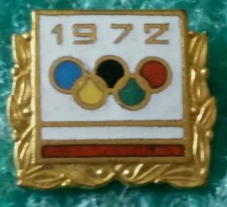 Polish Olympic Committee Olympics Munich 1972 Old Pin Badge Honorary Gold Vers.