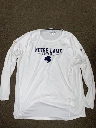 Team Issued Notre Dame Football Under Armour Pullover 3xl Playoff Gear 78
