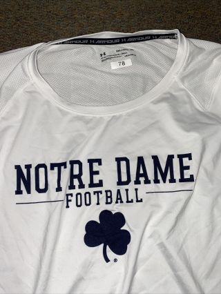 TEAM ISSUED NOTRE DAME FOOTBALL UNDER ARMOUR PULLOVER 3XL PLAYOFF GEAR 78 2