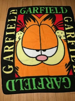 Vintage Garfield The Cat Acrylic Blanket Throw 60” X 50 " Owen