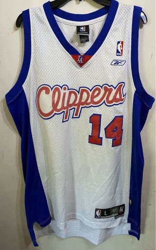 Rare Shaun Livingston Stitched Los Angeles Clippers Reebok Jersey Size Large Sz