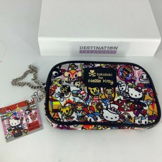 Tokidoki X Hello Kitty Circus Wristlet Bag Pouch With Chain Nwt