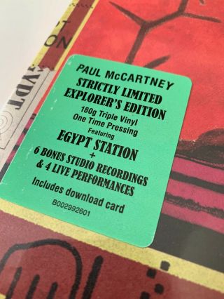 Paul McCartney Egypt Station Strictly Limited Explorer ' s Edition Vinyl 3 LP 2