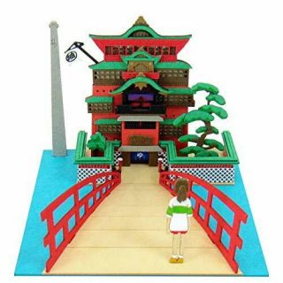 Studio Ghibli Mini Spirited Away Aburaya And Chihiro Paper Craft Model Kit Japan