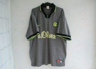 Rare Vintage Borussia Dortmund 1997 1998 Away Football Shirt Soccer Jersey Nike