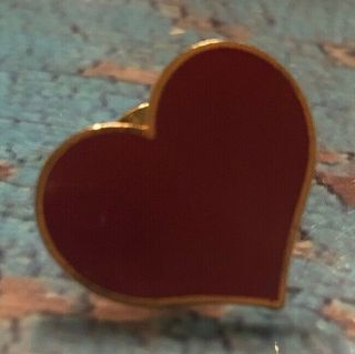 Vintage Hallmark Cards Simple Red Heart Love Enamel Pin Tie Tack Valentines