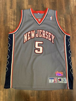 100 Authentic Jason Kidd Jersey Nets Champion Jersey Size 52 / 2xl Vintage