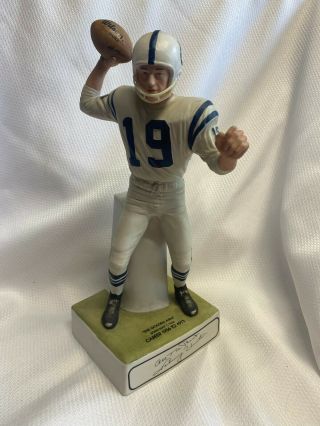 Johnny Unitas 19 Baltimore Colts Quarterback Football Player Decanter Bottle