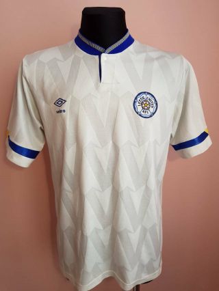 Leeds United 1990 1992 Home Football Size L Shirt Jersey Maglia Umbro Soccer