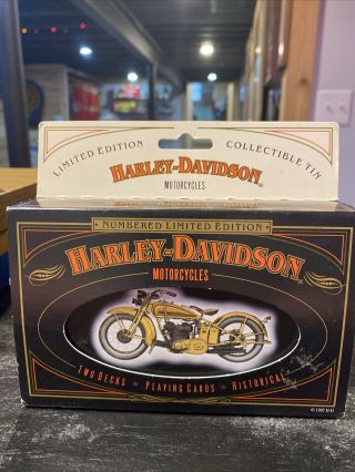 Harley Davidson Motorcycles Limited Edition Playing Cards In Tin 1997