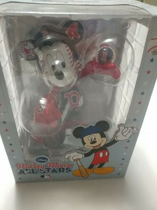 Disney Mickey Mouse Mlb 2010 All Star Game Boston Red Sox Figurine Open Box