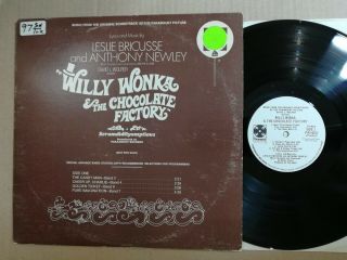 Soundtrack Willy Wonka & The Chocolate Factory 1971 Lp Paramount Pas - 6012 Promo