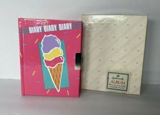 Vintage Hallmark Diary 80’s Or 90’s Ice Cream Cone Locking