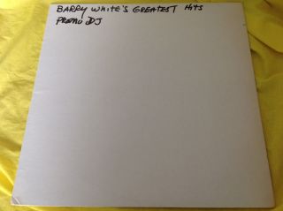 Rare White Label Promo Lp : Barry White Barry White 