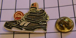 Reebok Adidas The Pump Black Shoe Vintage Pin Badge