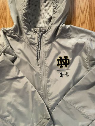 Notre Dame Football Team Issued Full Zip Jacket XL 2