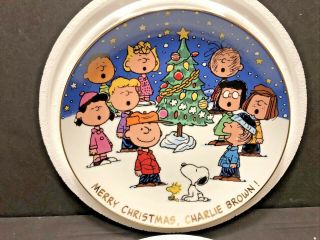 Vintage Danbury Peanuts Magical Moments Merry Christmas Charlie Brown Plate