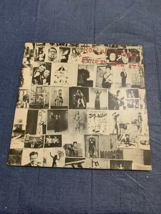 1972 The Rolling Stones Exile On Main Street Double Vinyl 33 Rpm Record