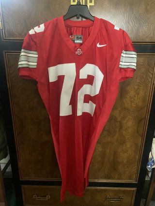Ohio State Buckeyes Authentic Football Game Worn Jersey - Nike Size 54