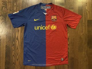 Nike 2008 - 09 Fc Barcelona Barca Home Jersey Shirt Size Medium M (286784 - 655)
