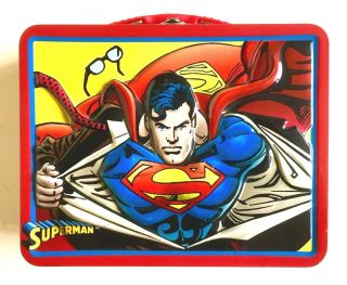 Superman Embossed Metal Lunchbox Dc Comics