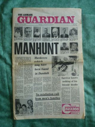 1976 Irish Armagh Newspaper Dundalk Terrorist Murders Glenanne Factory Workers