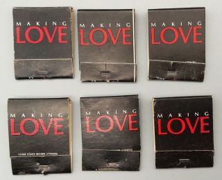 1982 Making Love Movie Matchbooks - Kate Jackson,  Harry Hamlin,  Michael Ontkean