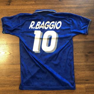 Diadora Italy National Team 10 Roberto Baggio 1994 World Cup Jersey Size M