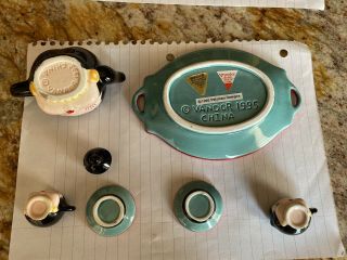 Vandor Betty Boop Mini Tea Set Tea Pot,  Tray,  2 Cups & Saucers 3