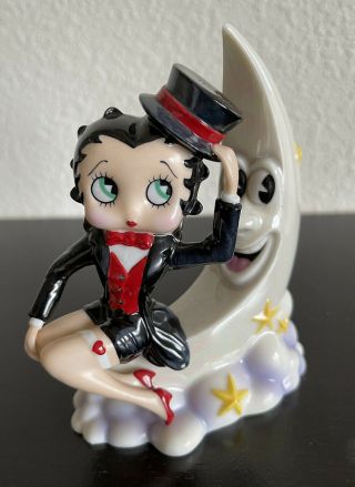 Set Of Limited Edition Betty Boop Moonstruck Salt And Pepper Shakers 2000 Kfs