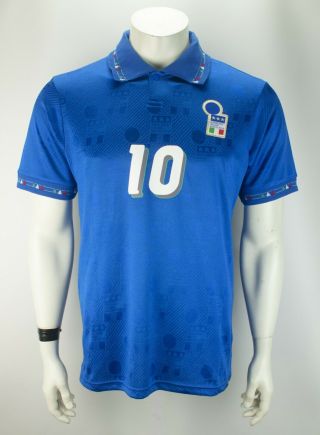 Diadora Italy National Team 10 Roberto Baggio 1994 World Cup Jersey T - Shirt M