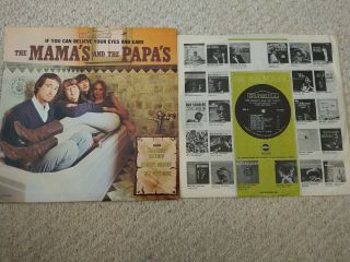 The Mamas & The Papas If You Can Believe Your Eyes And Ears Lp Vinyl Pristine