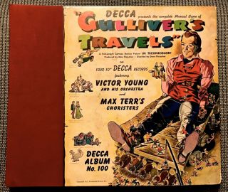 Gulliver’s Travels - Rare 1939 Decca 4 - Record 78 Rpm Album 100 With Booklet