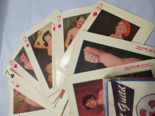 Vintage Risque Playing Cards,  pin up girls by Art Guild Card Co. 2