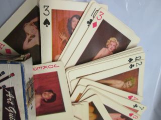 Vintage Risque Playing Cards,  pin up girls by Art Guild Card Co. 3