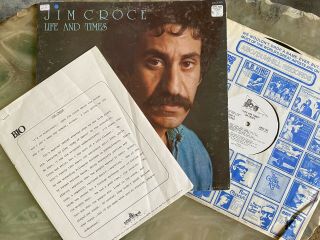 Jim Croce Lp Life And Times 1973 White Promo Label With Bio