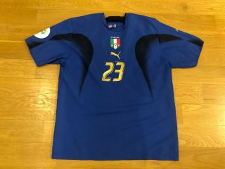 Italy Puma 2006 World Cup Home Soccer Football Jersey Materazzi 23