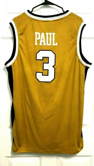 Chris Paul 3 Wake Forest Demon Deacons Men Gold Sewn Basketball Jersey L Nike