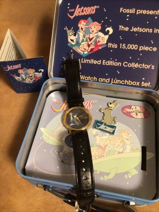 1993 The Jetsons Fossil Limited Edition Watch Complete W/lunchbox