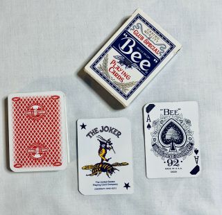 Vintage Bee Casino Quality Club Special No.  92 Playing Cards Casino Played 52,  Js