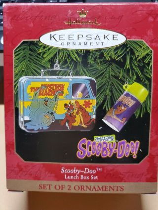 Scooby Doo Lunch Box Set 2 Ornaments 1999 Hallmark Keepsake Nib Freeship