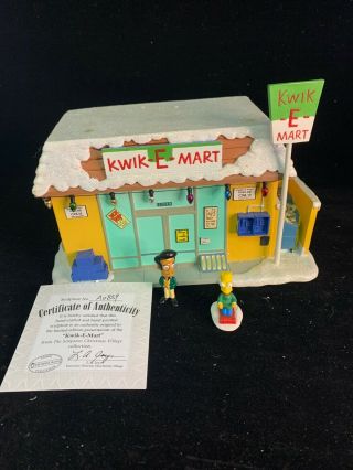 Hawthorne Village The Simpsons Christmas Village Kwik - E - Mart And Box